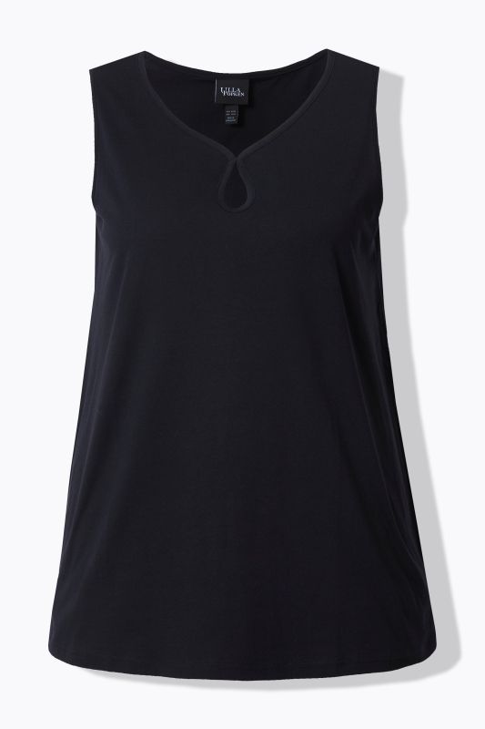 Keyhole Cutout Sweetheart Neckline Tank Top