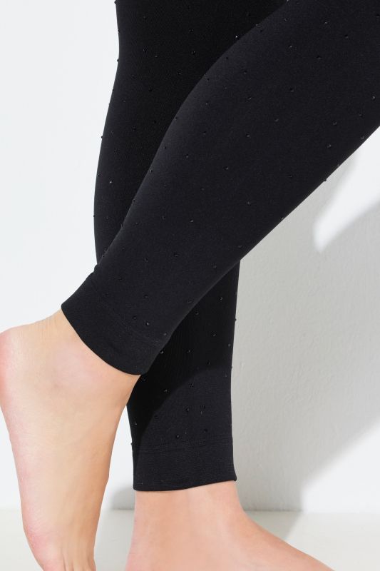 Rhinestone Studded Thermal Leggings