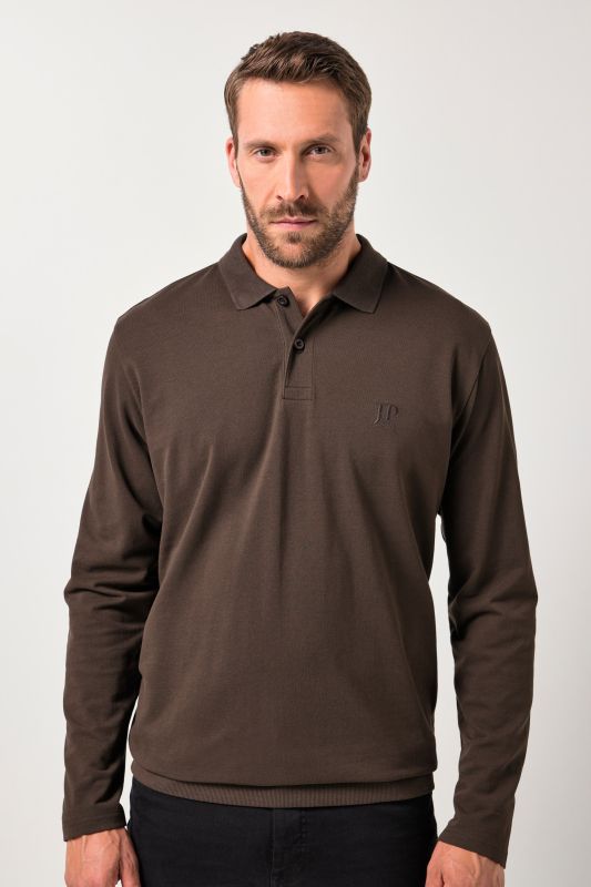 Polo shirt, Basic, Long-sleeved, stomach fit, up to 8 XL