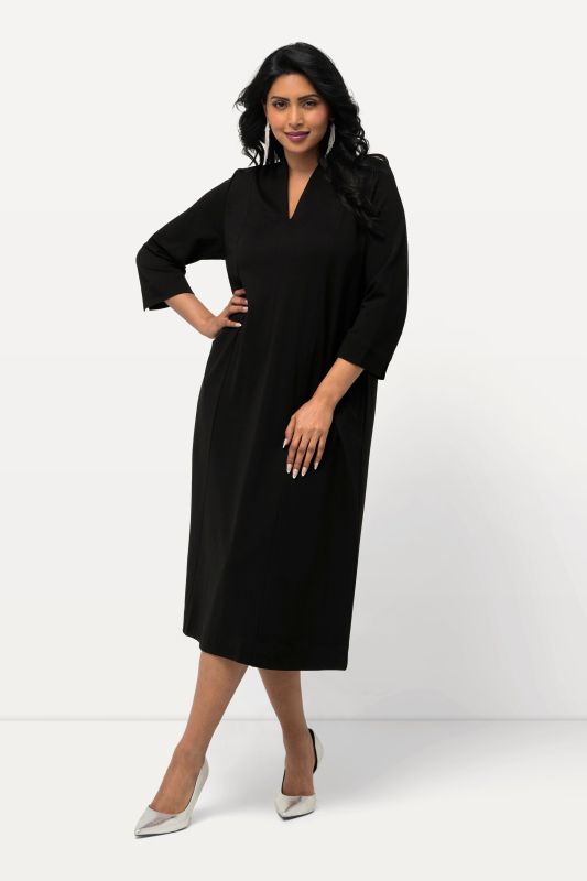 Goblet Collar 3/4 Sleeve Dress
