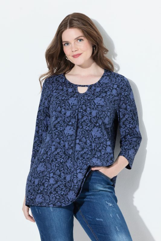 Тениска с флорален пейзли принт