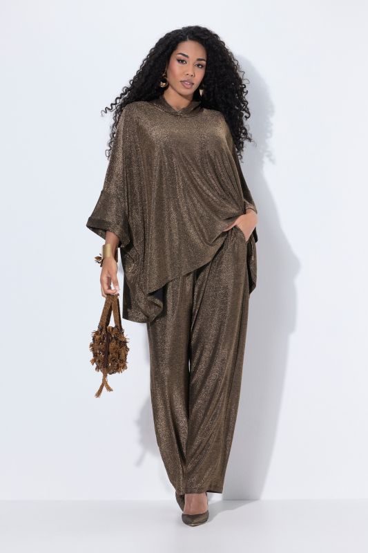 Sparkling Wide Leg Elastic Waist Pants