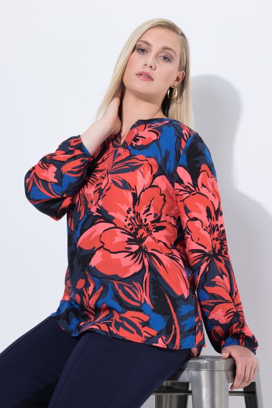 High Contrast Floral Blouse