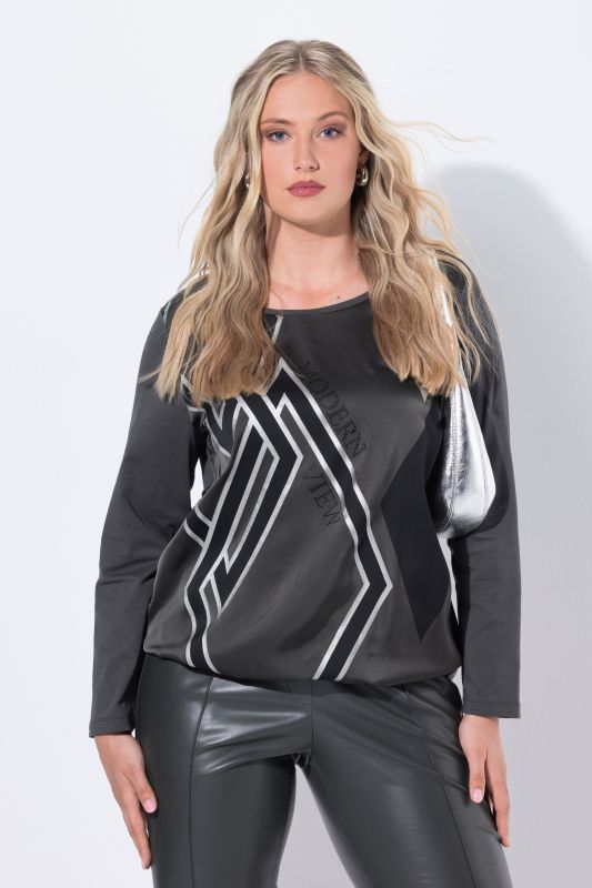 Блуза с ромбоиден принт