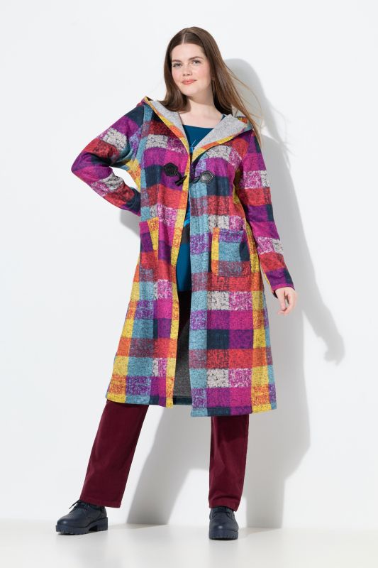 Patchwork Checked Longline Sweatshirt