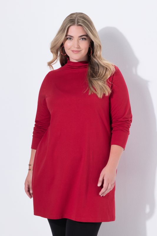 Turtleneck A-Line Knit Tunic