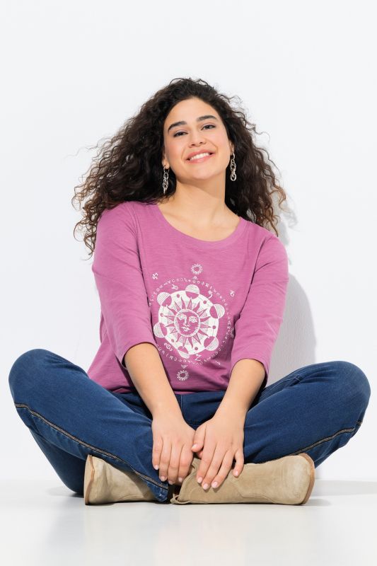 Блуза с принт и надпис