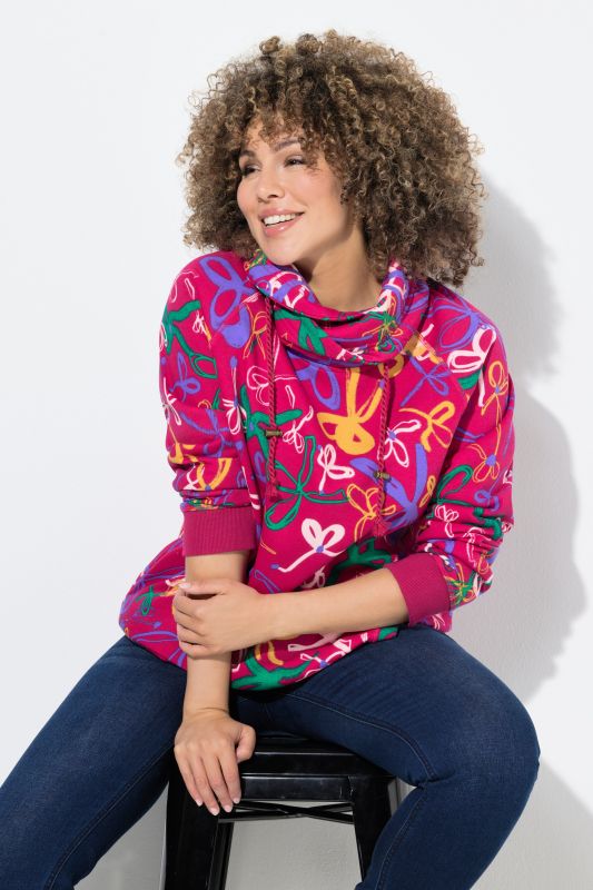 Суитчър с принт на панделки