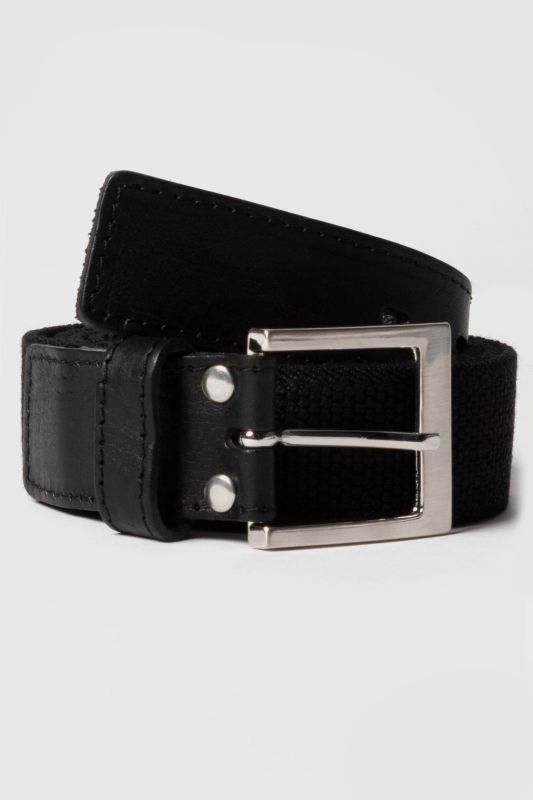 Stretch Fabric Adjustable Leather Metal Closure Belt
