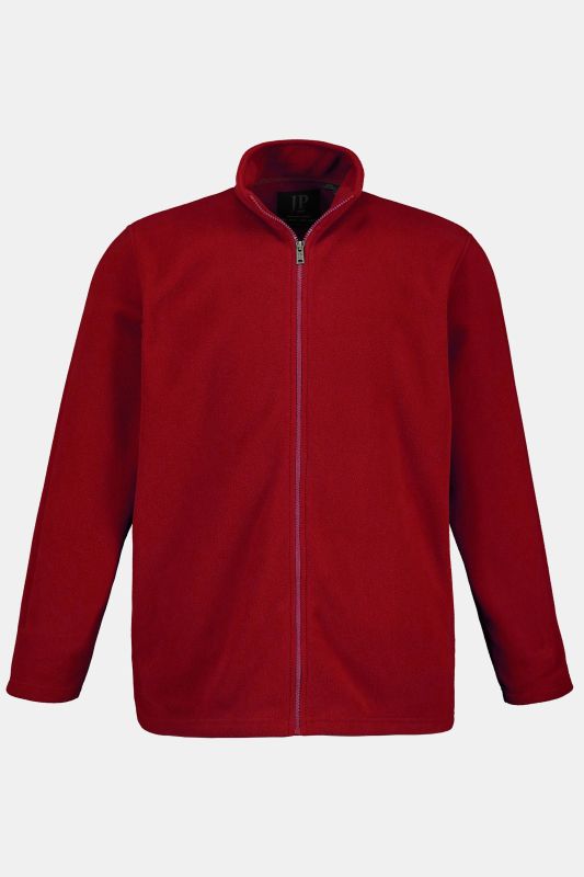 Fleece jacket, outdoor, stand-up collar, zip pockets, up to 8 XL