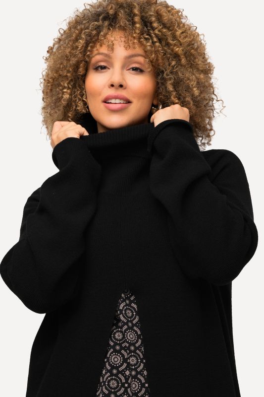 Пуловер с поло яка изключително дълго