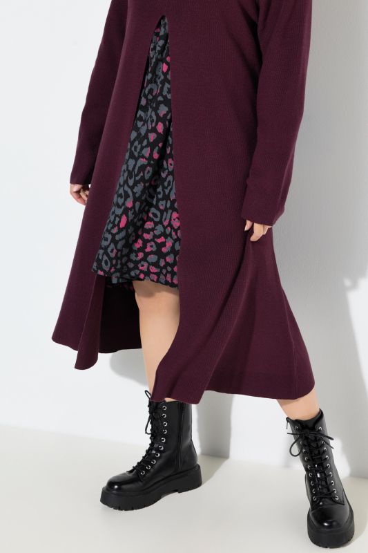 Пуловер с поло яка изключително дълго