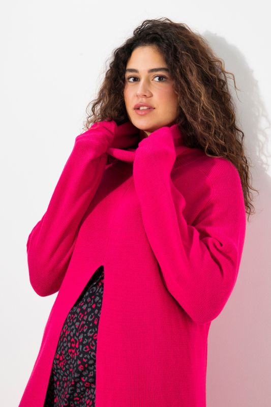 Пуловер с поло яка изключително дълго