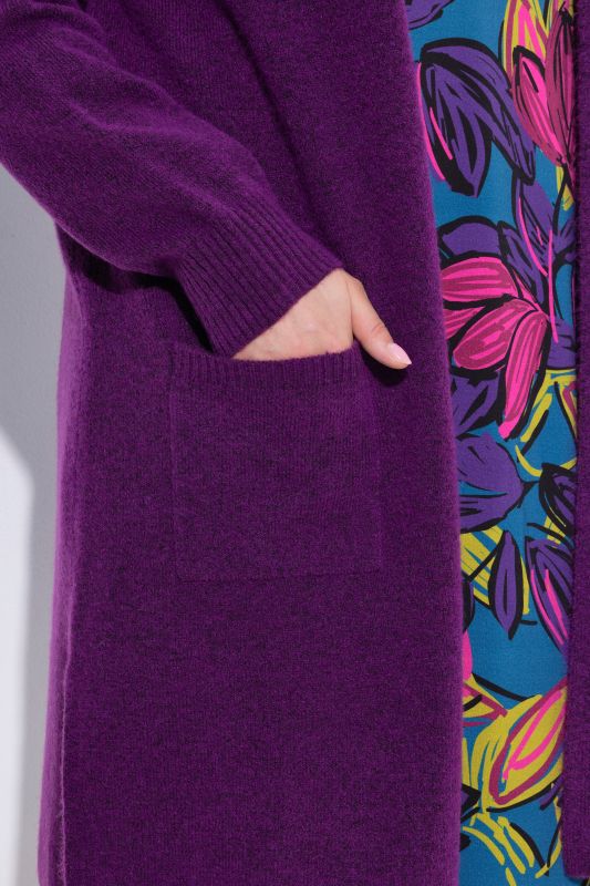 Oversized Open Shape Long Sleeve Cardigan