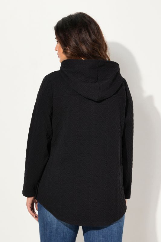 Cable Knit Long Sleeve Hoodie