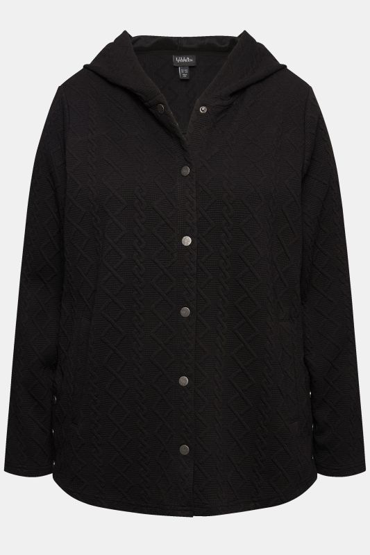 Cable Knit Long Sleeve Hoodie