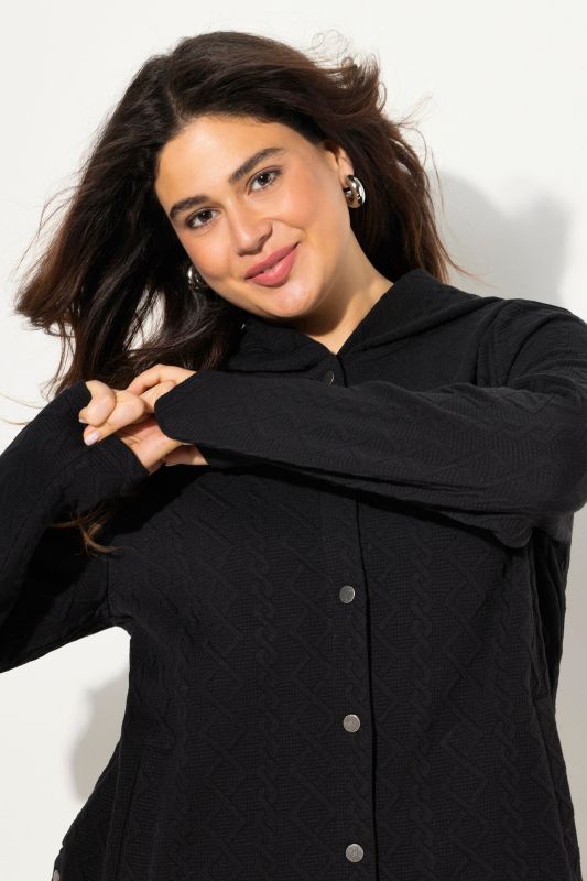 Cable Knit Long Sleeve Hoodie