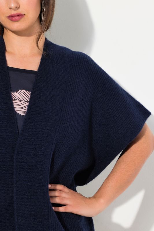 Ribbed Shrug Short Sleeve Cardigan