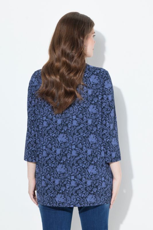 Тениска с флорален пейзли принт