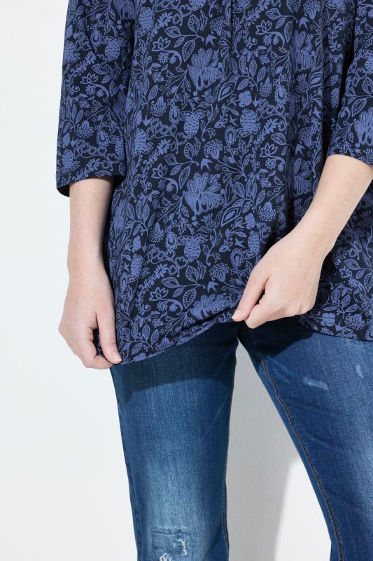 Тениска с флорален пейзли принт