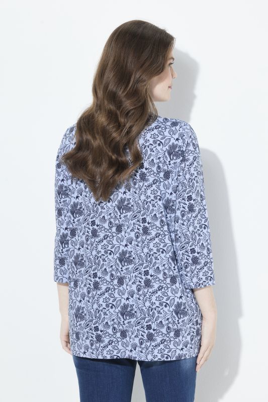 Тениска с флорален пейзли принт