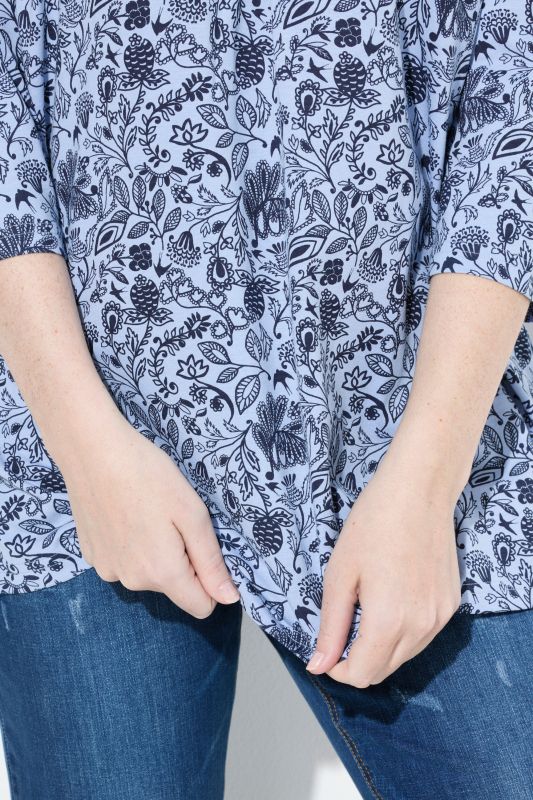 Тениска с флорален пейзли принт