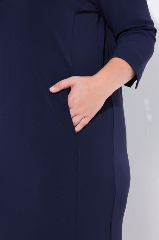 Split Neck 3/4 Sleeve Dress