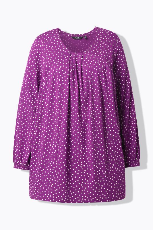 Тениска с принт на конфети и плисета