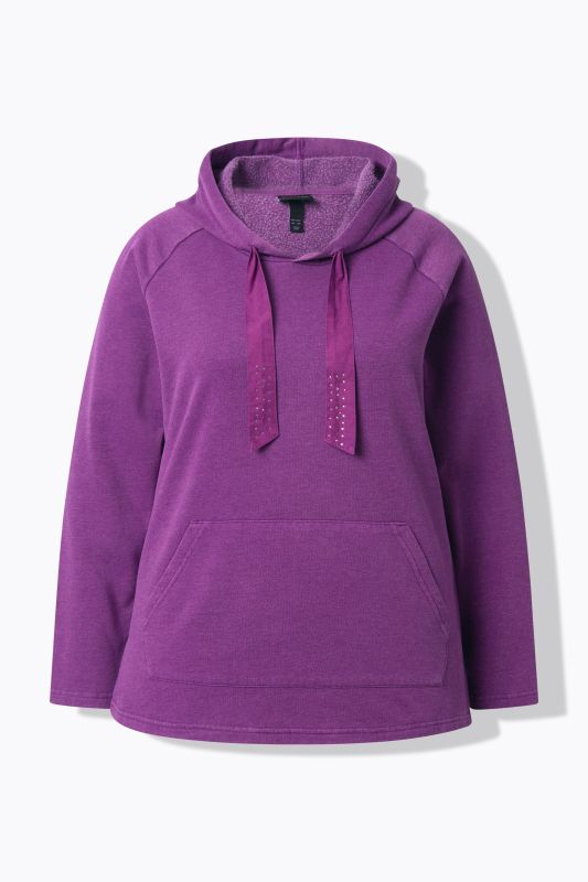 Суитчър с качулка и бляскави камъчета