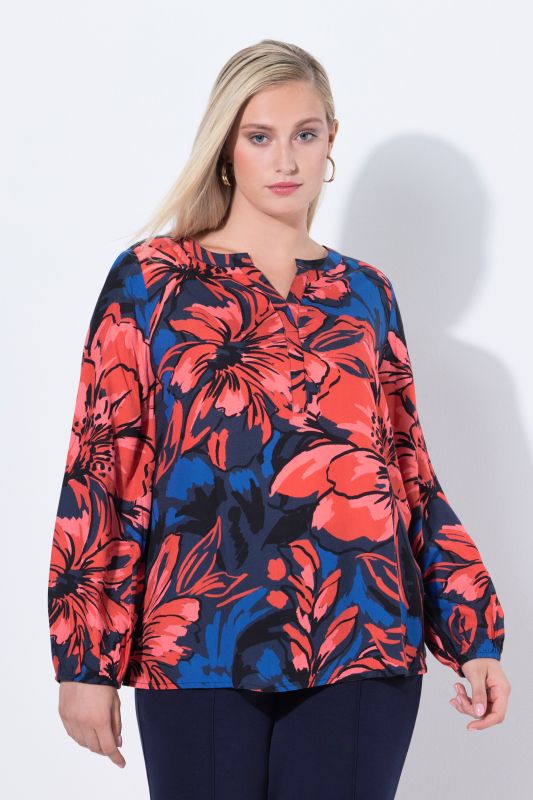 High Contrast Floral Blouse