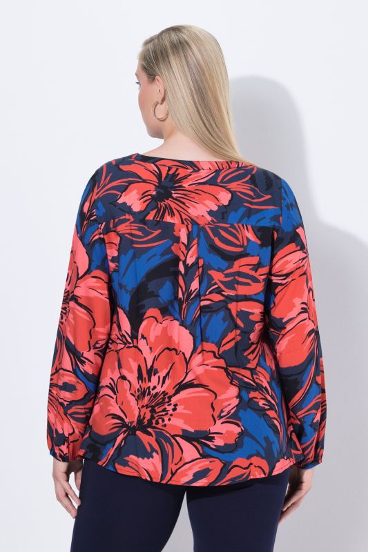 High Contrast Floral Blouse