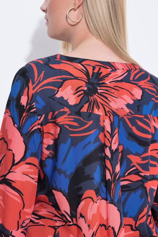 High Contrast Floral Blouse