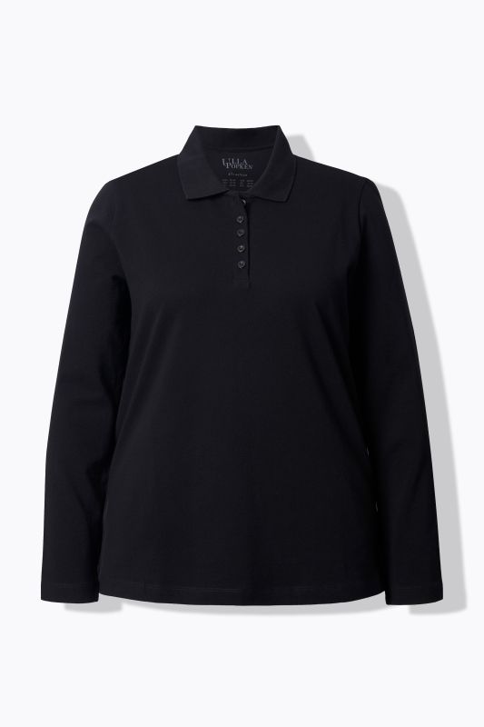 Блуза с яка и копчета на деколтето