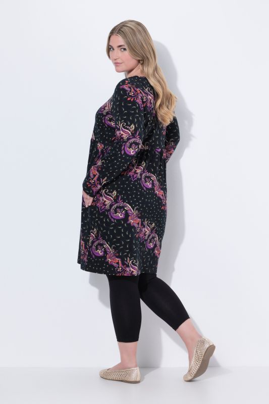 Рокля със завъртян пейзли принт