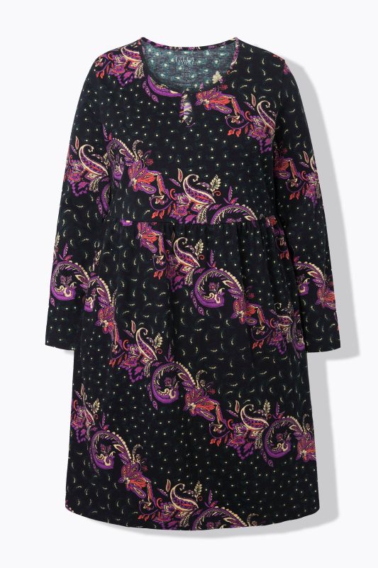 Рокля със завъртян пейзли принт