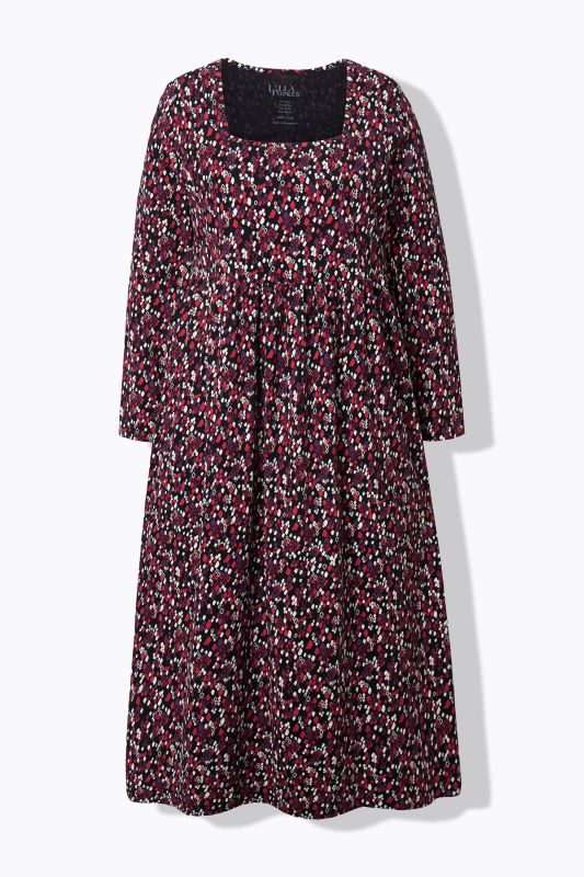 Рокля с графичен принт и джобове