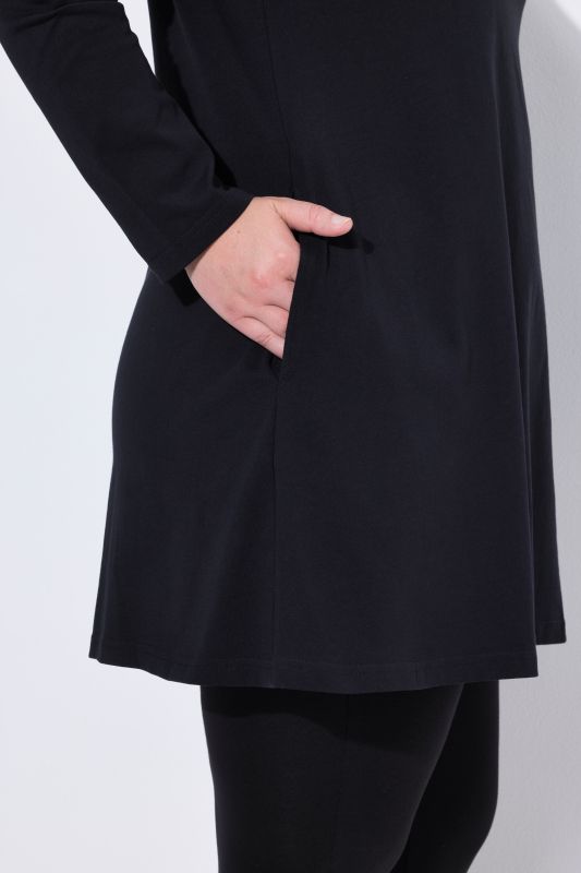 Turtleneck A-Line Knit Tunic