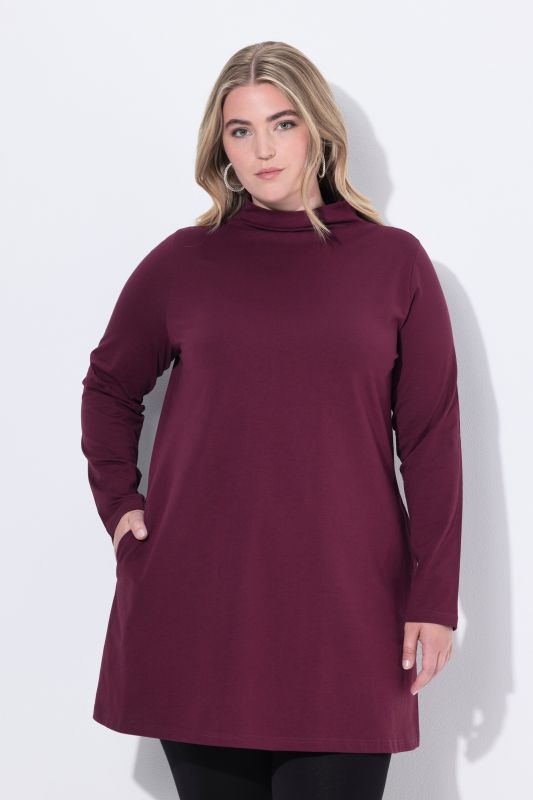 Turtleneck A-Line Knit Tunic
