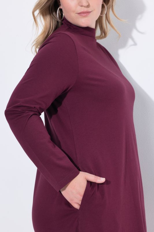 Turtleneck A-Line Knit Tunic