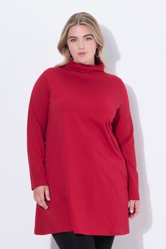 Turtleneck A-Line Knit Tunic