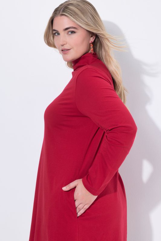 Turtleneck A-Line Knit Tunic