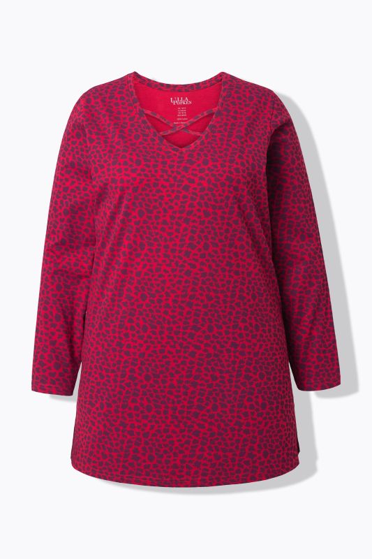 Colorful Giraffe Print Empire A-Line Knit Tunic