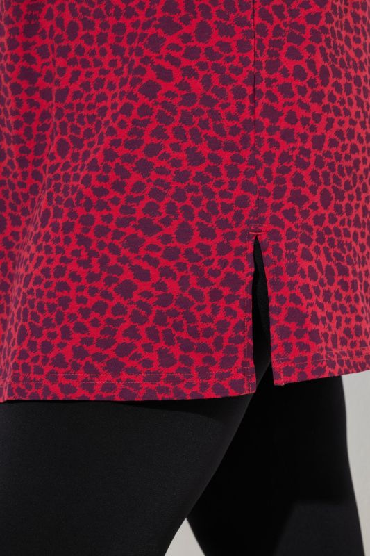 Colorful Giraffe Print Empire A-Line Knit Tunic