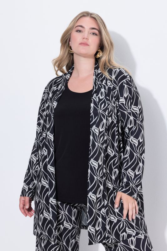 Сако с пейзли принт на листа