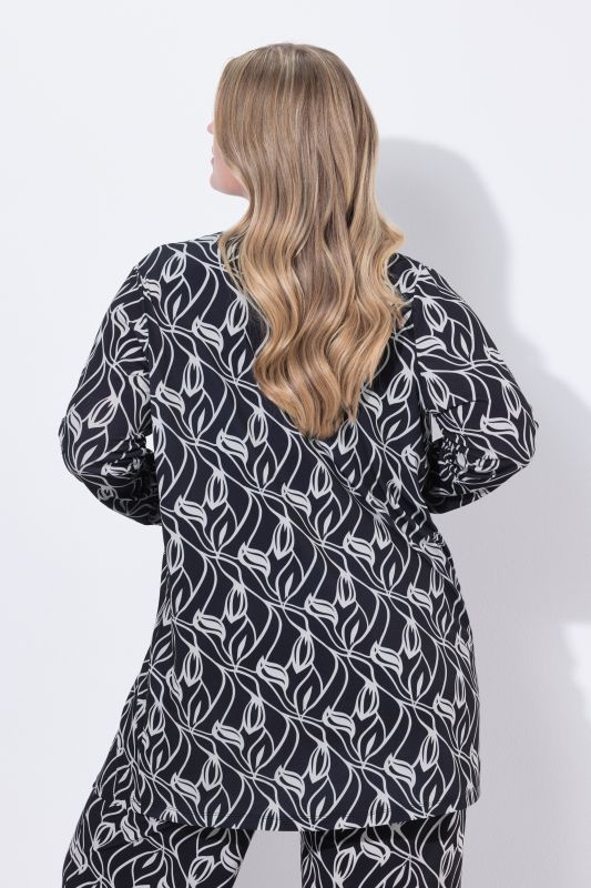 Сако с пейзли принт на листа