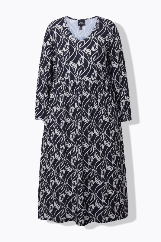 Рокля с принт на листа