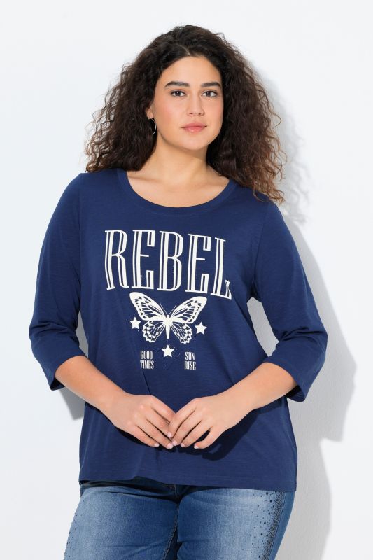 Блуза с принт и надпис