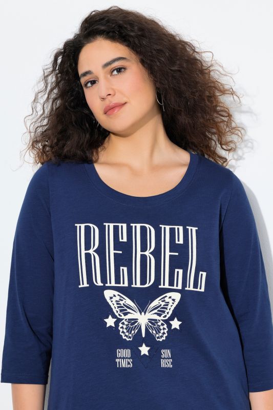 Блуза с принт и надпис