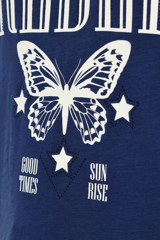 Блуза с принт и надпис