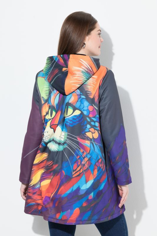 Rainbow Cat Teddy Lined Jacket